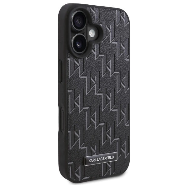 Karl Lagerfeld Hot Stamp Magsafe iPhone 16 Case - Black_3