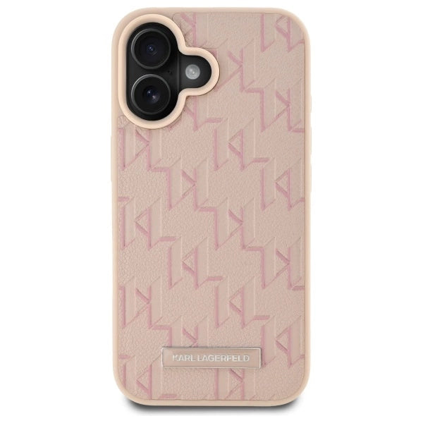 Karl Lagerfeld Hot Stamp Magsafe iPhone 16 Case - Pink_2