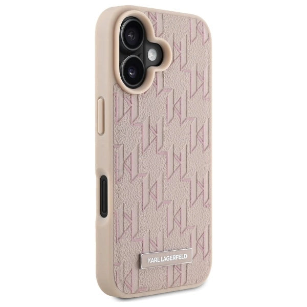 Karl Lagerfeld Hot Stamp Magsafe iPhone 16 Case - Pink_3
