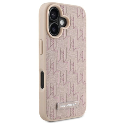 Karl Lagerfeld Hot Stamp Magsafe iPhone 16 Case - Pink_3