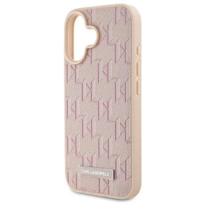 Karl Lagerfeld Hot Stamp Magsafe iPhone 16 Case - Pink_5