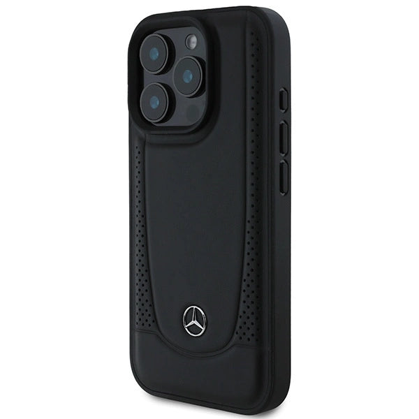 Mercedes Leather Urban Case for iPhone 16 Pro Max - Black_1