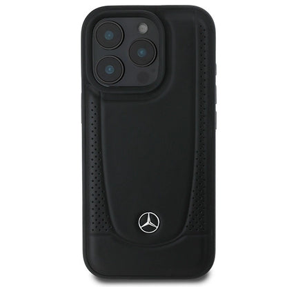Mercedes Leather Urban Case for iPhone 16 Pro Max - Black_2