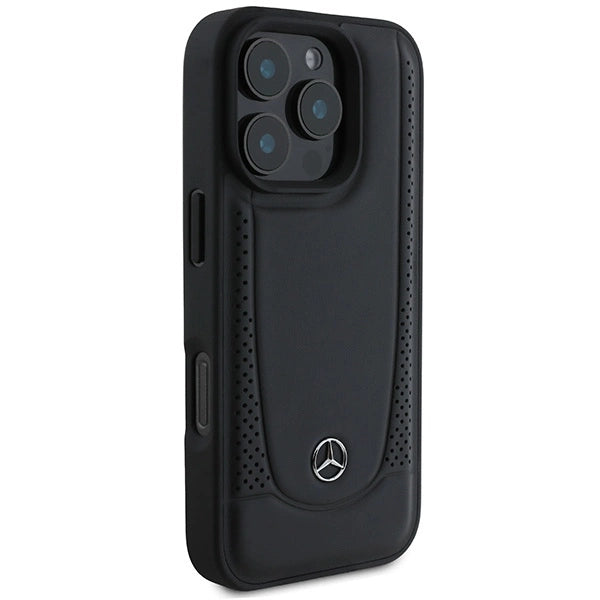 Mercedes Leather Urban Case for iPhone 16 Pro Max - Black_3