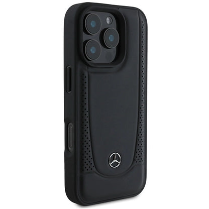 Mercedes Leather Urban Case for iPhone 16 Pro Max - Black_3