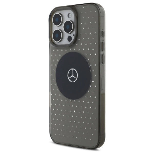 Mercedes MB Case Star Pattern for iPhone 16 Pro - Black_1