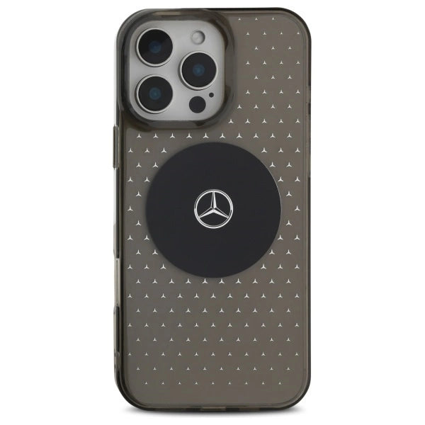 Mercedes MB Case Star Pattern for iPhone 16 Pro - Black_2