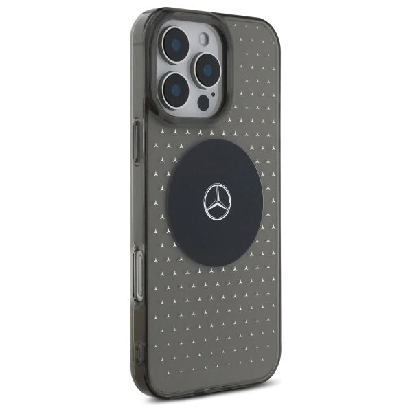 Mercedes MB Case Star Pattern for iPhone 16 Pro - Black_3