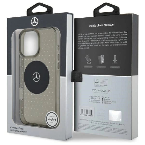 Mercedes MB Case Star Pattern for iPhone 16 Pro - Black_7