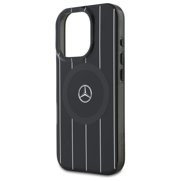 Mercedes MB Double Layer Crossed Lines MagSafe iPhone 16 Pro Case - Black_5