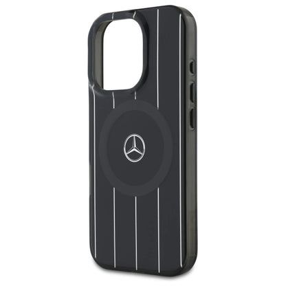Mercedes MB Double Layer Crossed Lines MagSafe iPhone 16 Pro Case - Black_5