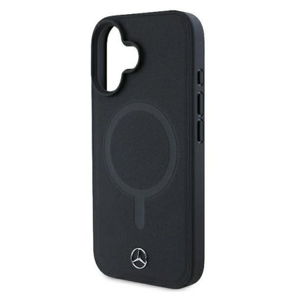 Mercedes Smooth Leather MagSafe iPhone 16 Plus Case - Black_5