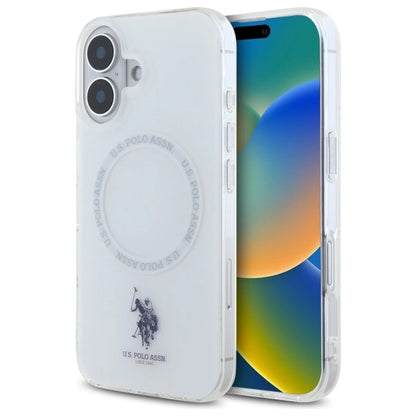 US Polo IML Ring MagSafe iPhone 16 Case - White_0