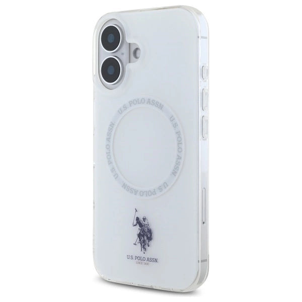 US Polo IML Ring MagSafe iPhone 16 Case - White_1