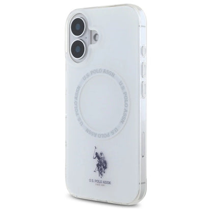 US Polo IML Ring MagSafe iPhone 16 Case - White_1