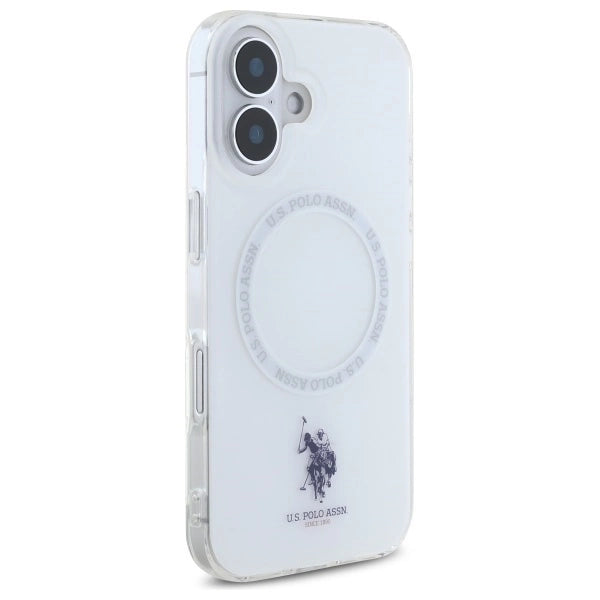US Polo IML Ring MagSafe iPhone 16 Case - White_3