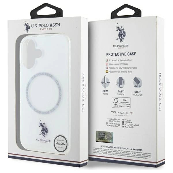 US Polo IML Ring MagSafe iPhone 16 Case - White_7