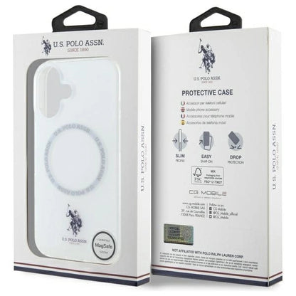 US Polo IML Ring MagSafe iPhone 16 Case - White_7