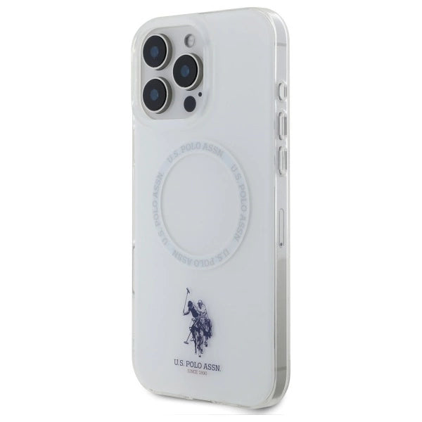 US Polo IML Ring MagSafe Case for iPhone 16 Pro Max - White_1