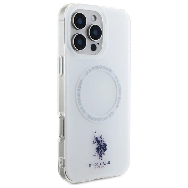 US Polo IML Ring MagSafe Case for iPhone 16 Pro Max - White_3