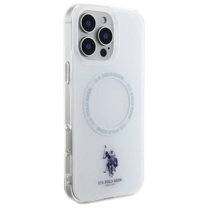 US Polo IML Ring MagSafe Case for iPhone 16 Pro Max - White_3