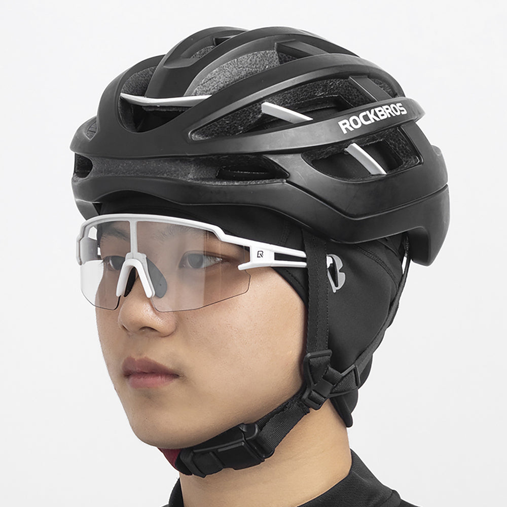 Rockbros Dala Winter Cycling Helmet Cap with Glasses Holes - Grey_4