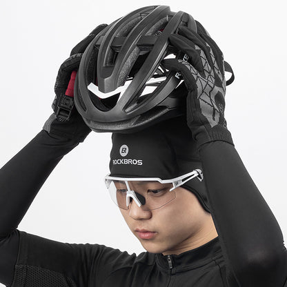 Rockbros Dala Winter Cycling Helmet Cap with Glasses Holes - Grey_5