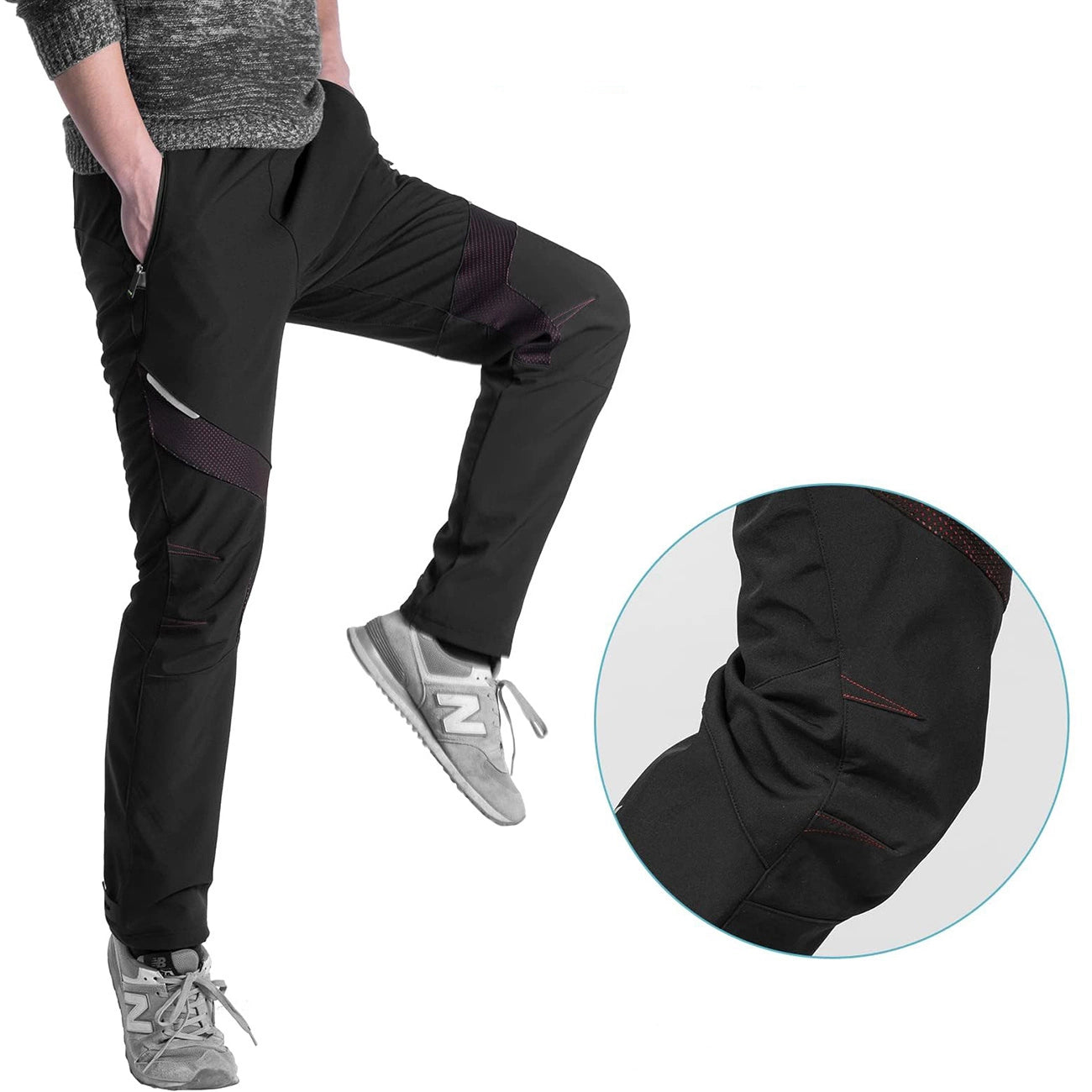 Rockbros Patrol Cycling Windproof Sports Pants Size M - Black_10
