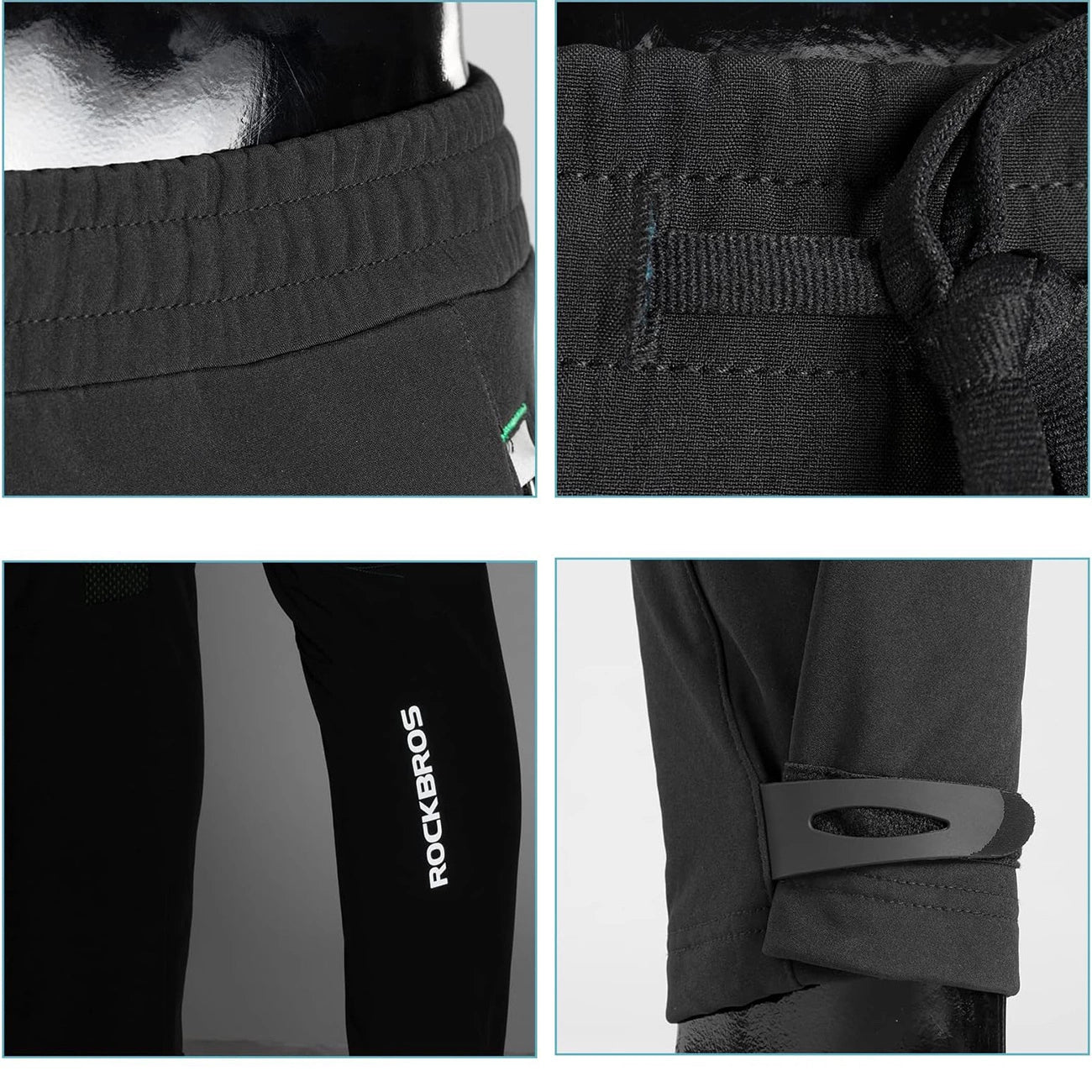 Rockbros Patrol Cycling Windproof Sports Pants Size M - Black_7