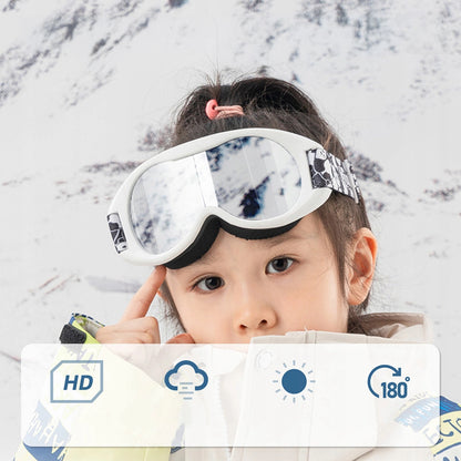 Qunature Panda Ski Goggles for Kids - Black/White_2