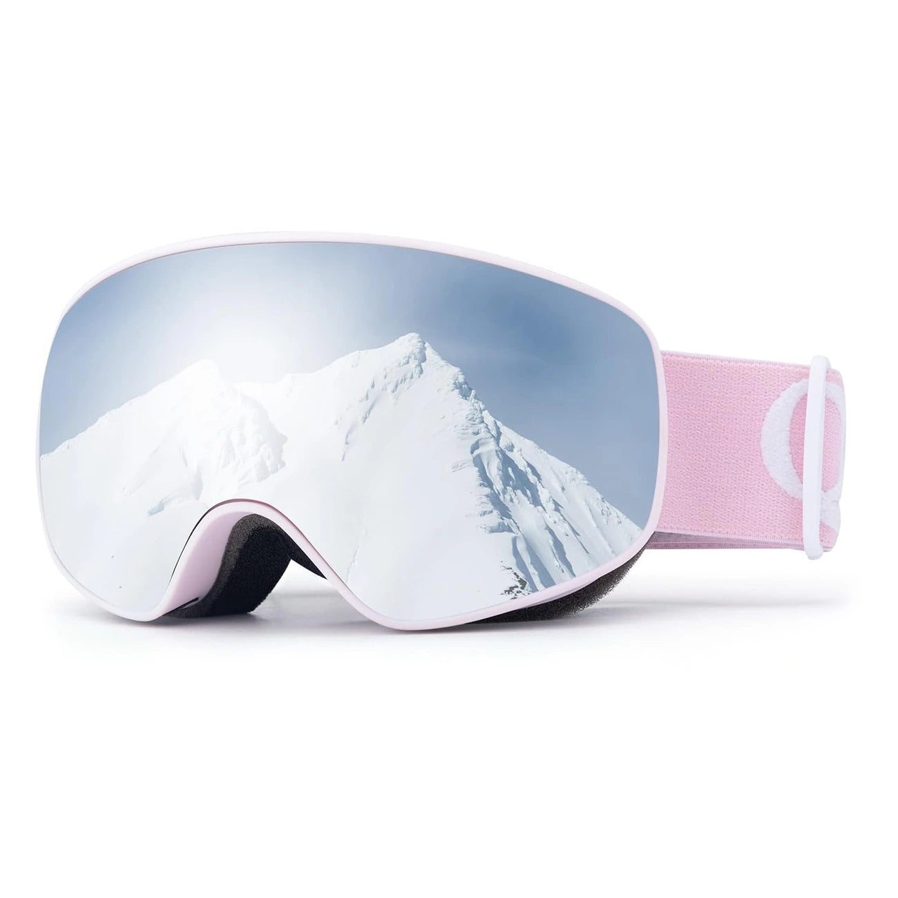 Qunature Pink Children's skiing goggles (medium/large children's version)_0
