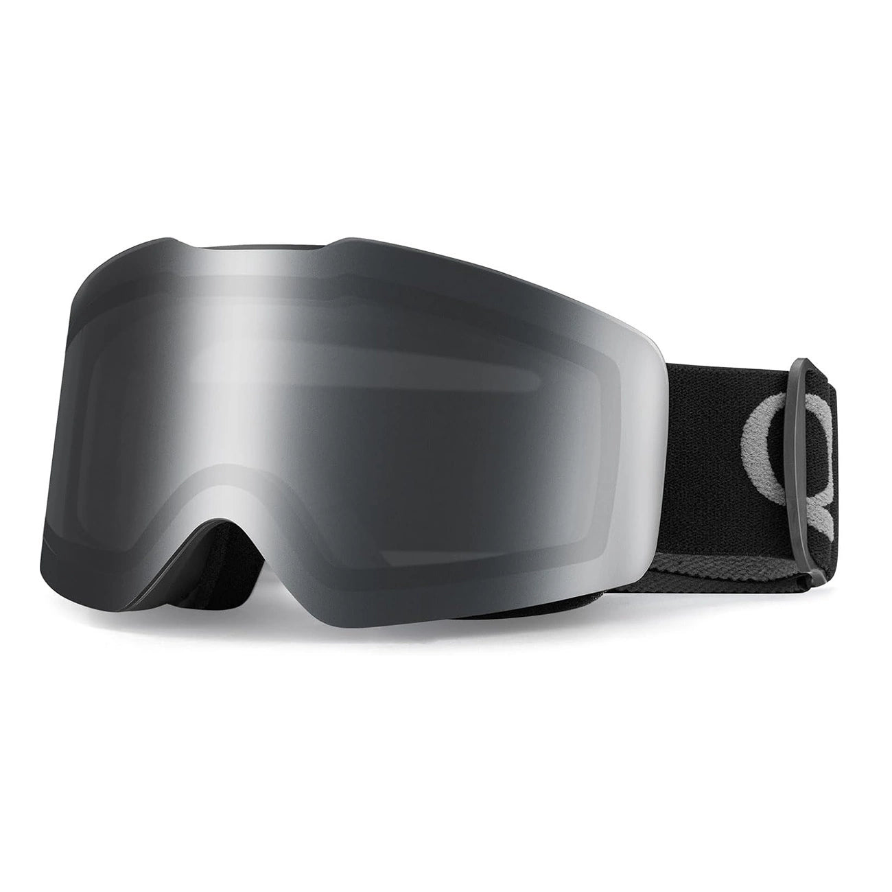 Qunature Black Frameless Ski Goggles - Black_0