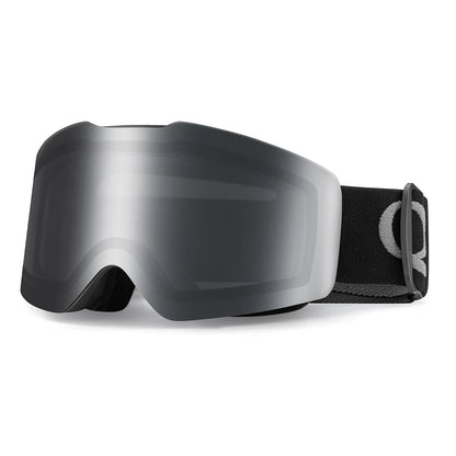 Qunature Black Frameless Ski Goggles - Black_0