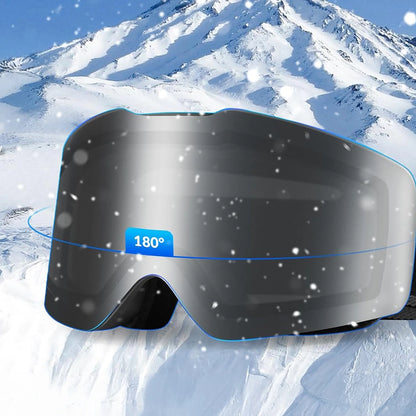 Qunature Black Frameless Ski Goggles - Black_3