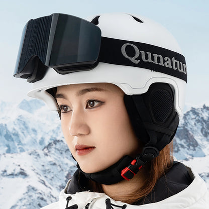Qunature Black Frameless Ski Goggles - Black_6