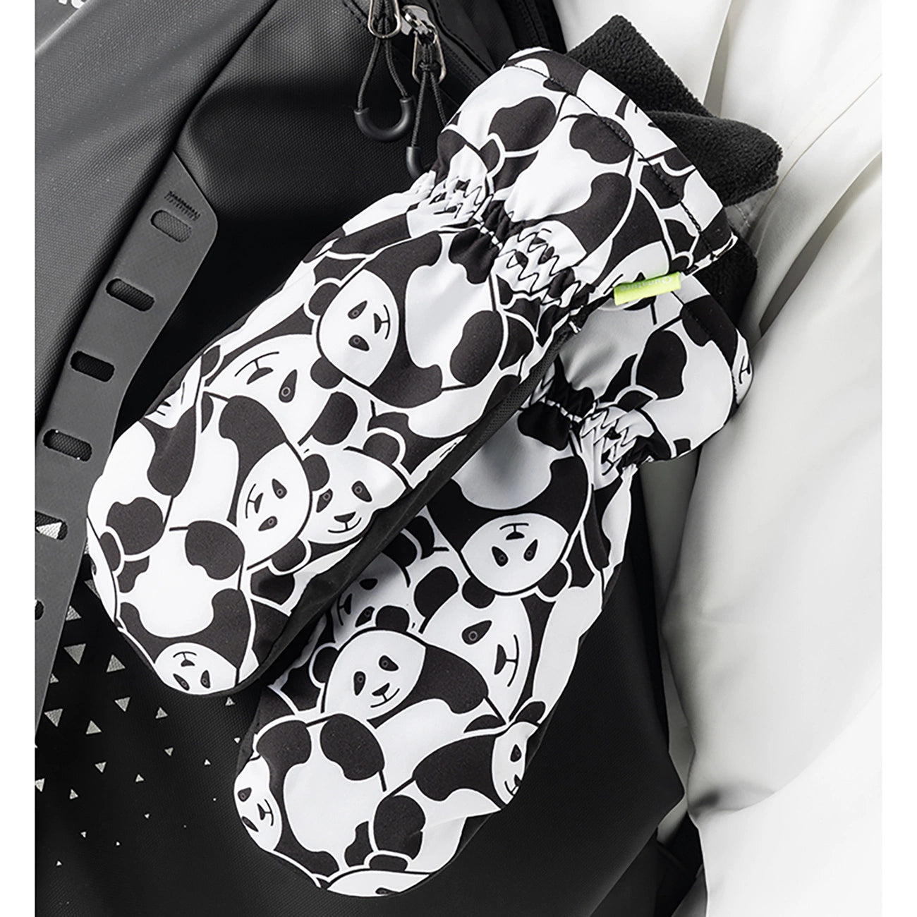 Qunature Panda Heat Transfer Ski Gloves Kids Size S - Black/White_6