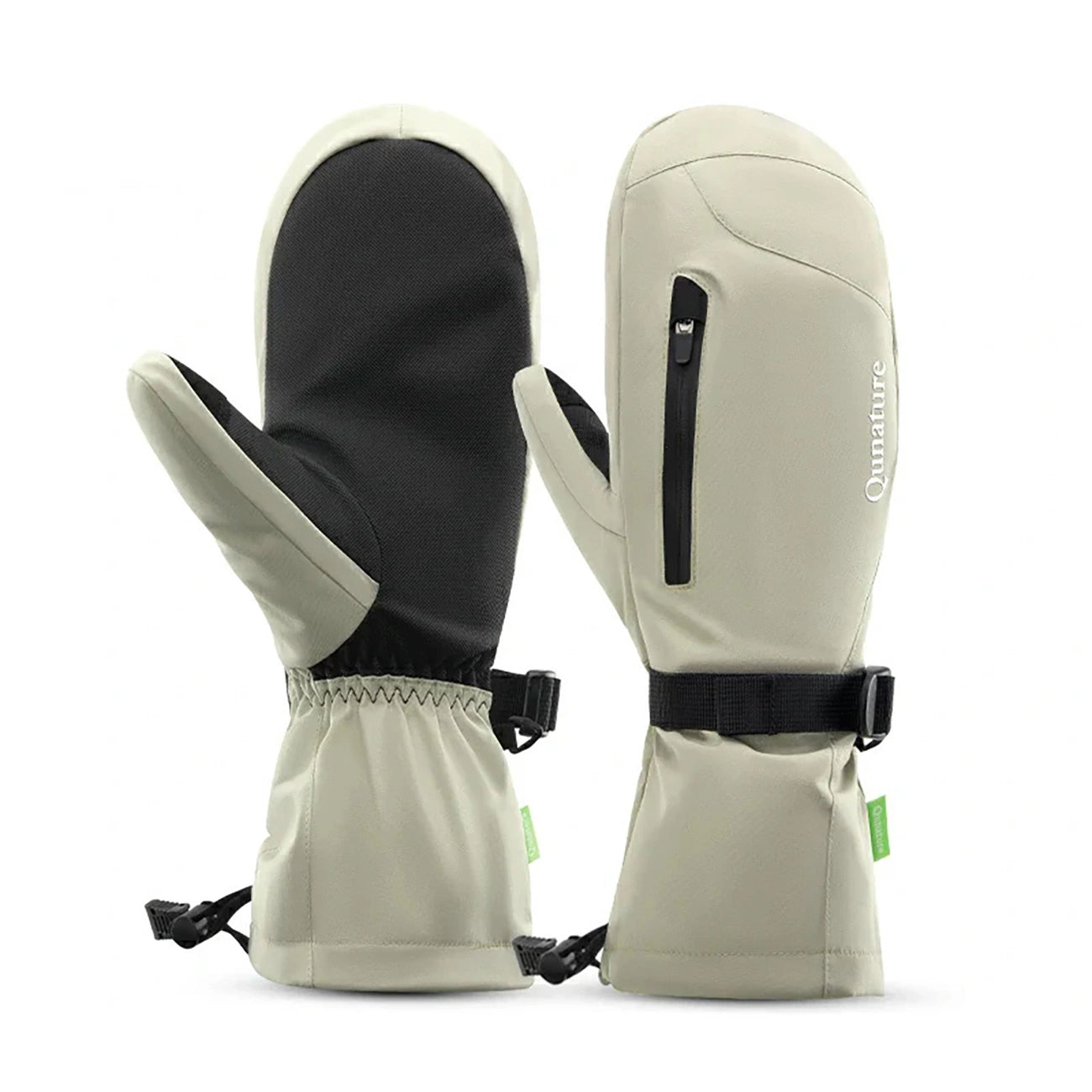 Qunature Full Length Ski Gloves Size L - Light Brown_0