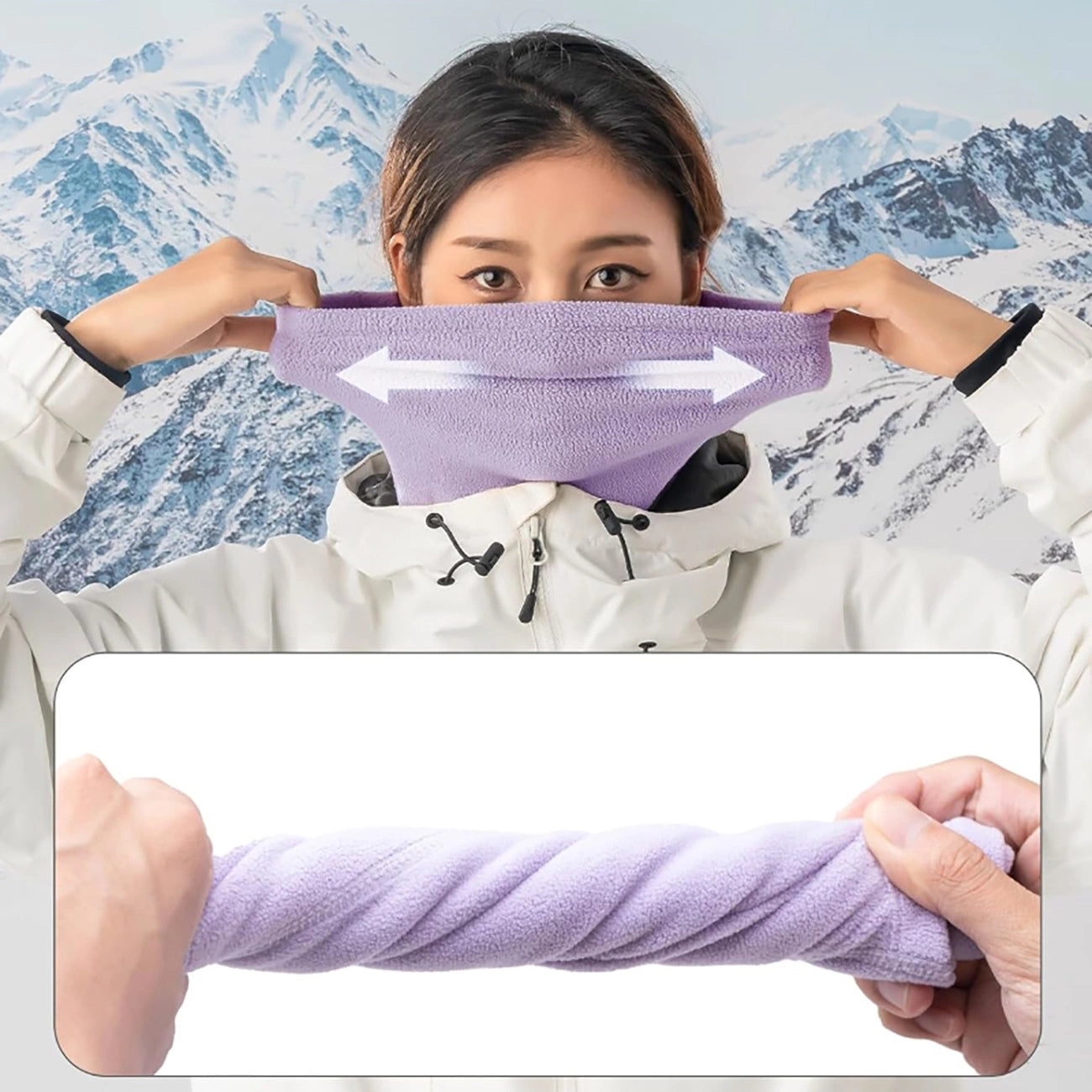 Qunature Oli ski scarf size L - pink_3