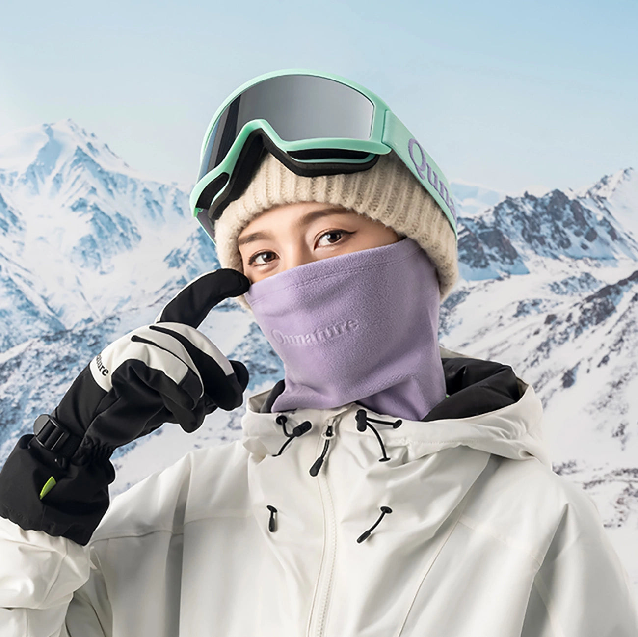 Qunature Oli ski scarf size L - pink_5