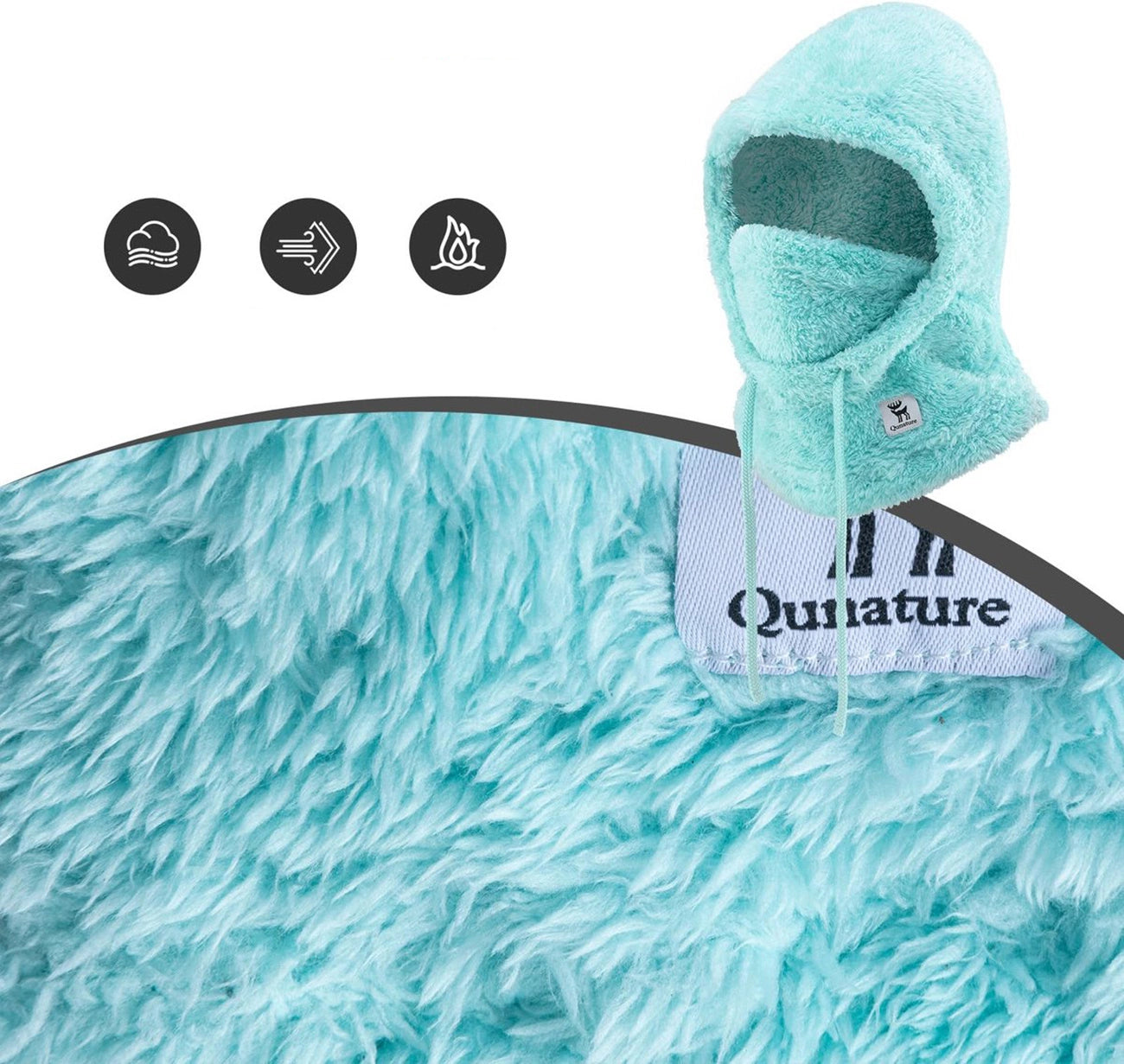 Qunature Arctic Velvet Ski Balaclava Size M - Mint_3