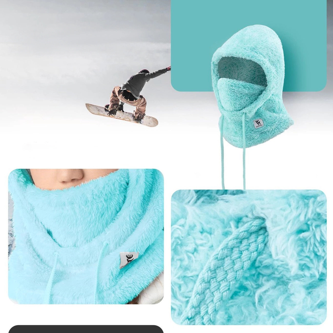 Qunature Arctic Velvet Ski Balaclava Size M - Mint_4