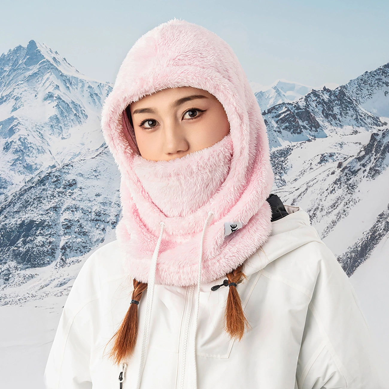 Qunature Arctic Velvet Ski Balaclava Size L - Pink_2