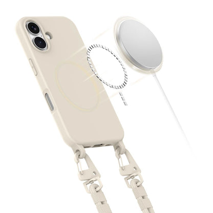 Tech-Protect MagNecklace MagSafe Case with Lanyard for iPhone 16 - Beige_3