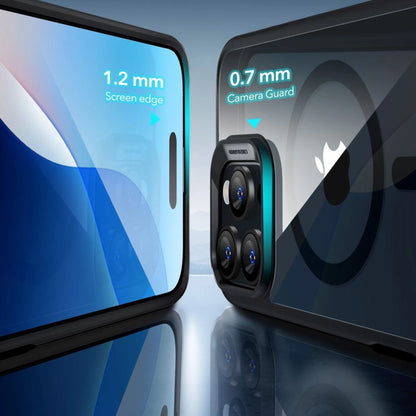 ESR Classic Hybrid Halolock MagSafe Case + Tempered Glass for iPhone 16 Pro - Clear with Black Frame_3