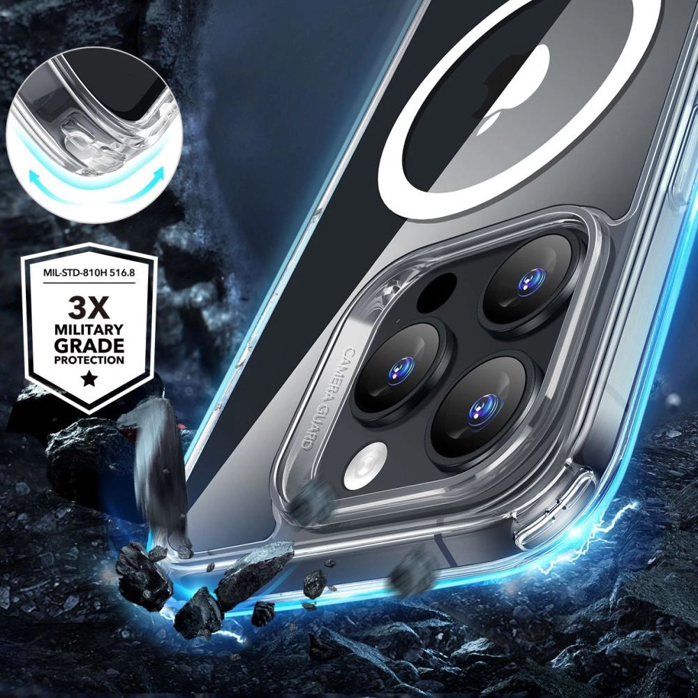 ESR Classic Hybrid Halolock MagSafe Case + Tempered Glass for iPhone 16 Pro Max - Clear_1