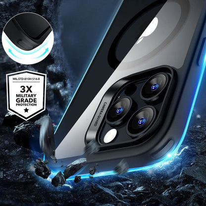 ESR Classic Hybrid Halolock MagSafe Case + Tempered Glass for iPhone 16 Pro Max - Clear with Black Frame_1