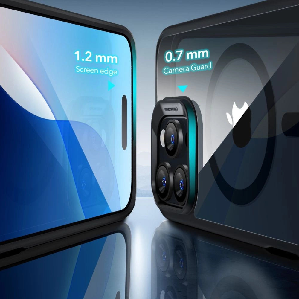 ESR Classic Hybrid Halolock MagSafe Case + Tempered Glass for iPhone 16 Pro Max - Clear with Black Frame_3