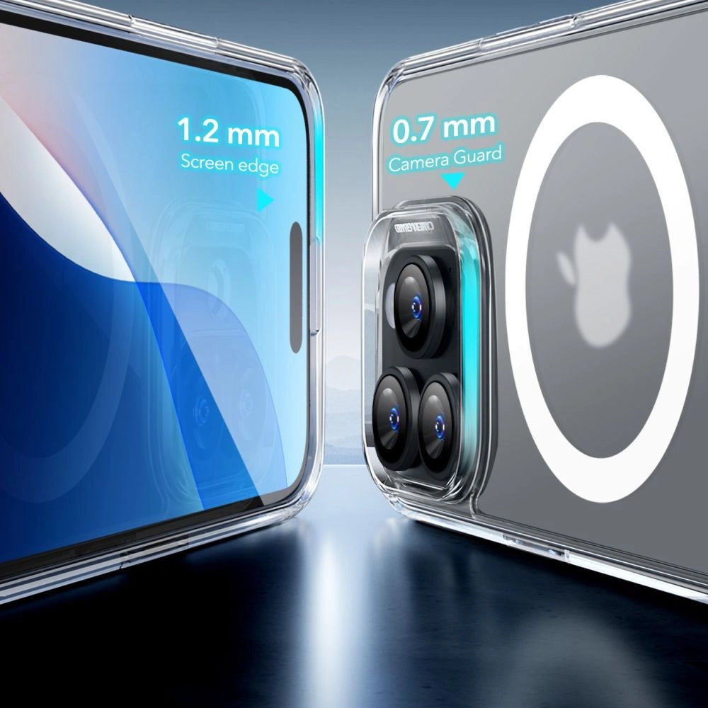 ESR Classic Hybrid Halolock MagSafe Case + Tempered Glass for iPhone 16 Pro Max - Semi-Transparent_3