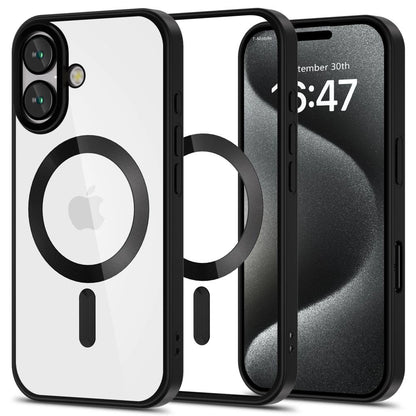 Tech-Protect MagFlex MagSafe iPhone 16 Case - Clear with Black Frame_0