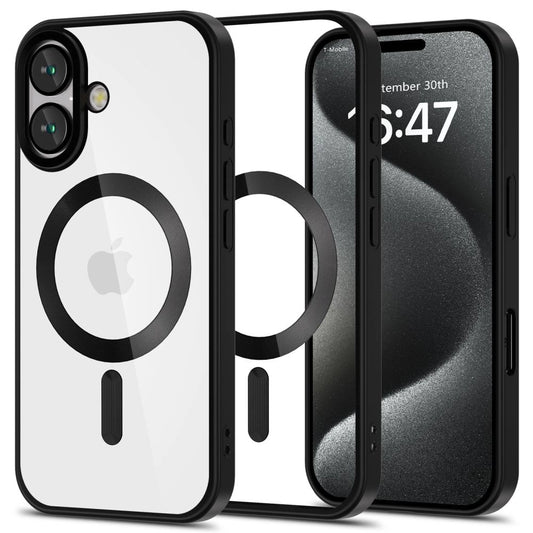 Tech-Protect MagFlex MagSafe iPhone 16 Case - Clear with Black Frame_0